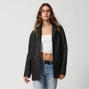 NWT ❤️‍🔥 UO Faux Leather Longline Blazer